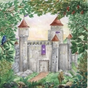 Castle with Purple banners