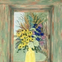 Yellow Vase in Window